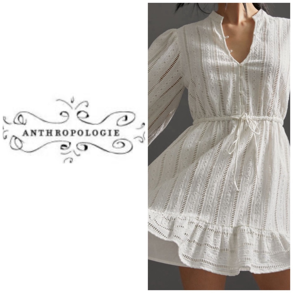 Anthropologie Forever that Girl Eyelet Mini-Dress